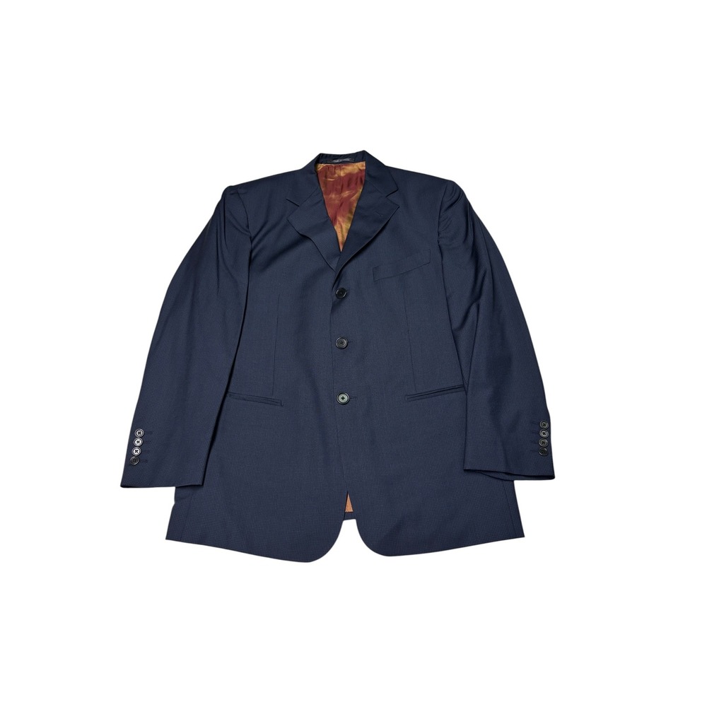 Lubiam 1911 Mens Navy Blue Super 100s Virgin Wool Blazer Jacket Italy Size 40R